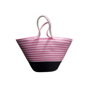 Pink & White Lining Handbag